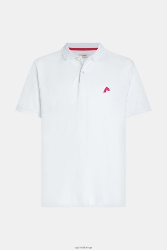 Esprit Polo classica del Dolphin Tennis Club bianco uomini polo 4RNDH893