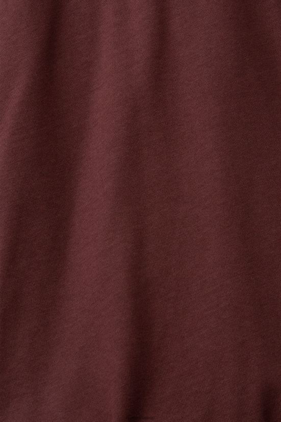 Esprit polo a maniche lunghe rosso bordeaux uomini polo 4RNDH821