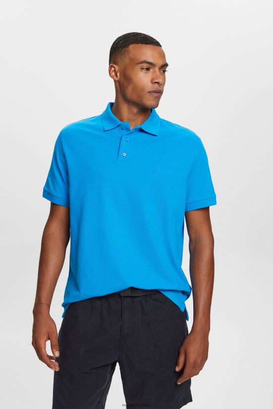 Esprit polo in rete di cotone blu acceso uomini polo 4RNDH570 - Clicca l'immagine per chiudere