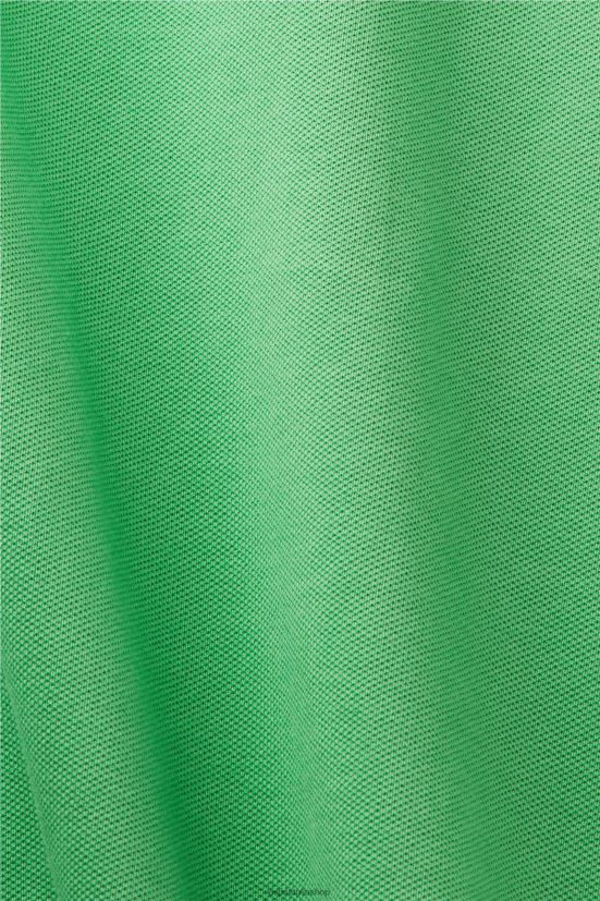 Esprit polo in rete di cotone verde uomini polo 4RNDH569