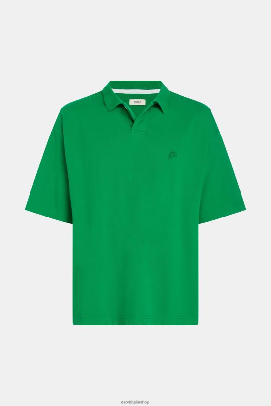 Esprit polo rilassata del Dolphin Tennis Club verde uomini polo 4RNDH875