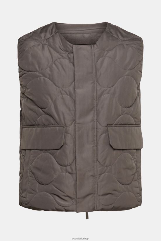 Esprit gilet trapuntato kaki scuro uomini veste 4RNDH842